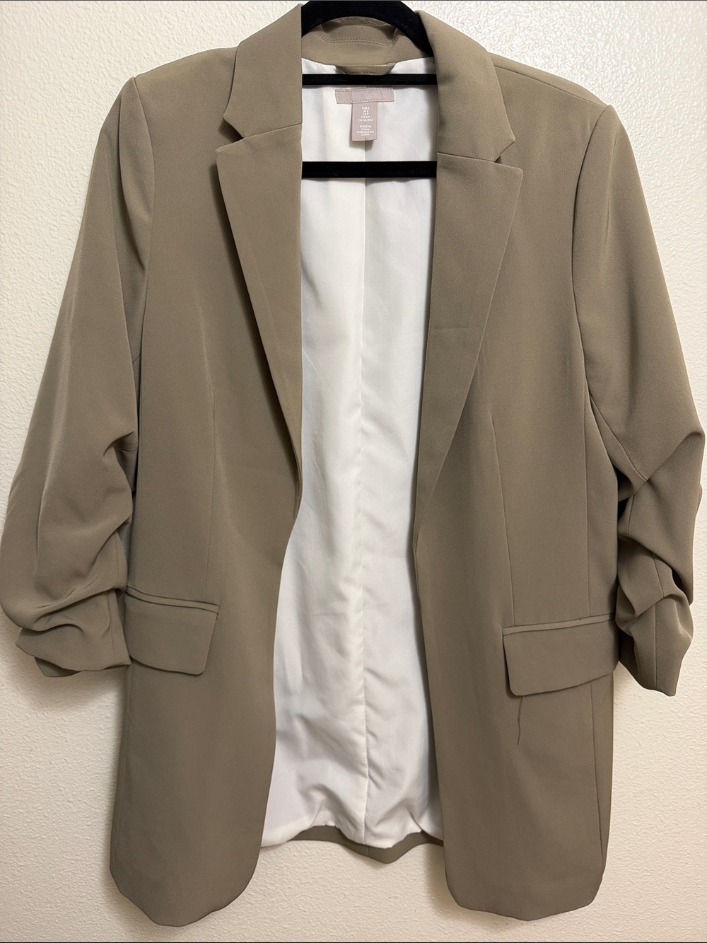 H&M Taupe Relaxed-Fit Blazer